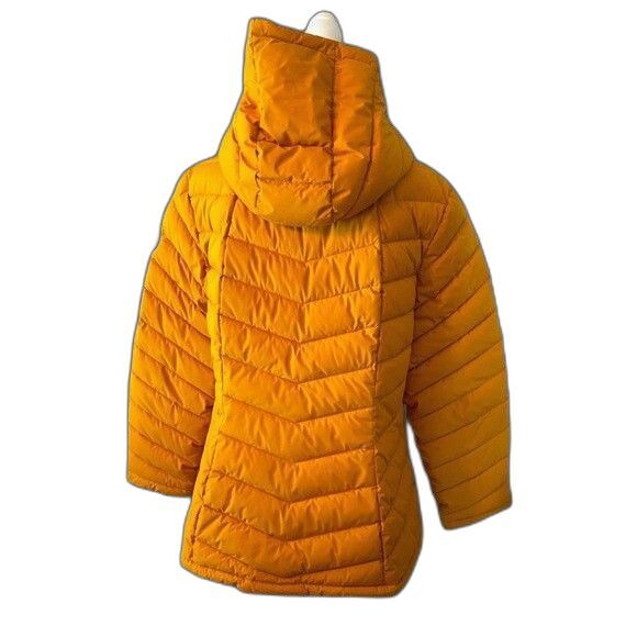 HFX Women's Stretchy Hooded Puffer Jacket Mustard (Yellow) Size XXL - Picture 6 of 9